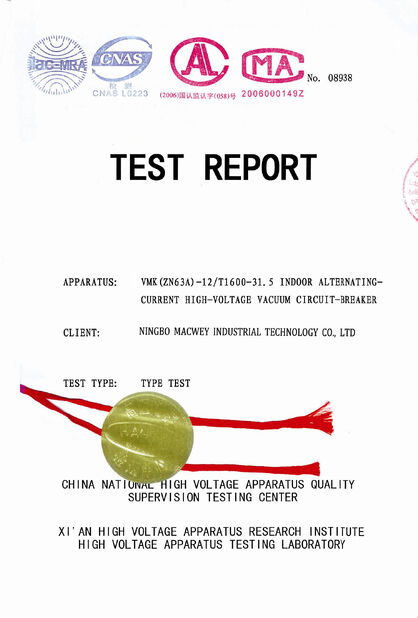 china Ningbo Macwey Industrial Technology Co.,Ltd certification